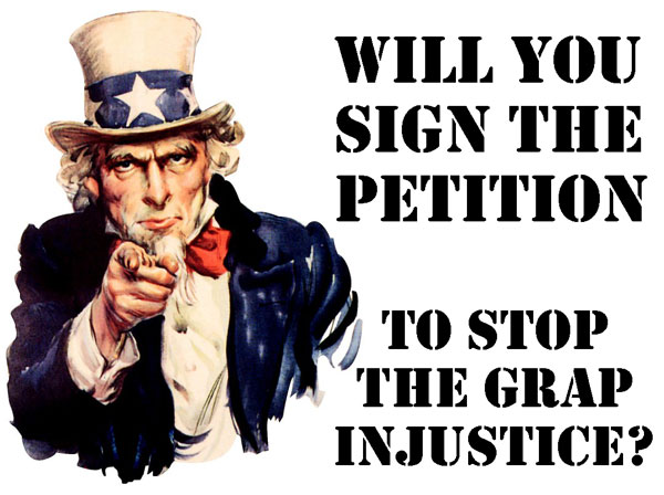 Sign the White House Petition to stop GRAP Injustice